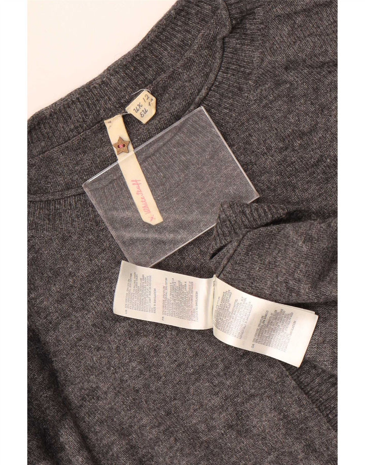 White Stuff Damen-Pullover mit Rundhalsausschnitt, UK 12, mittelgrau gepunktet
