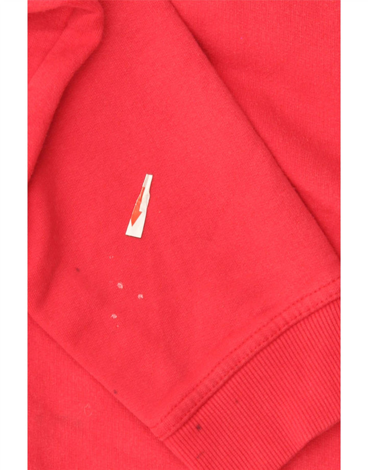 Crew Clothing Herren-Sweatshirt mit Reißverschluss am Hals, mittelrote Baumwolle