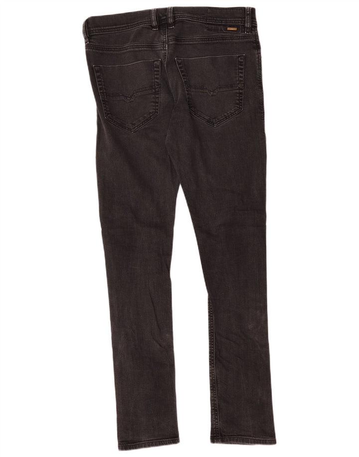 Diesel Herren Carrot Slim Jeans W30 L32 Schwarze Baumwolle