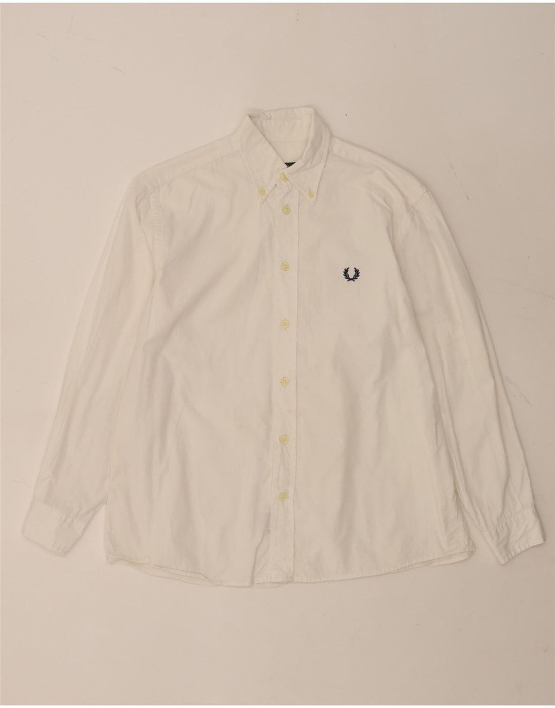 Fred Perry Jungen-Hemd, 11–12 Jahre, weiße Baumwolle
