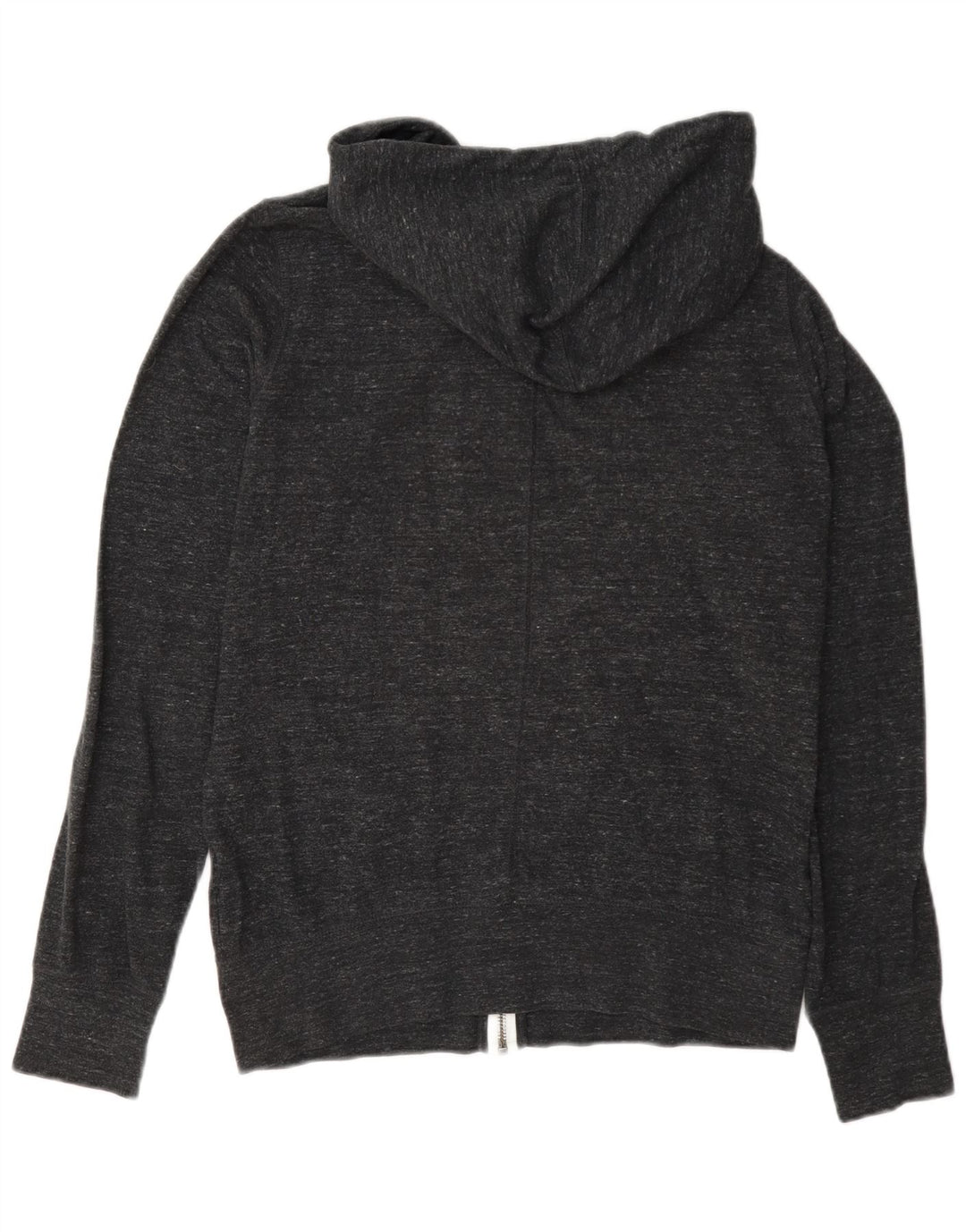 Nike Damen Zip Hoodie Pullover UK 14 Mittelgrau meliert