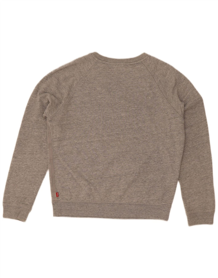 Levi's Damen-Sweatshirt in Übergröße, Gr. 10, Größe S, grau gefleckte Baumwolle