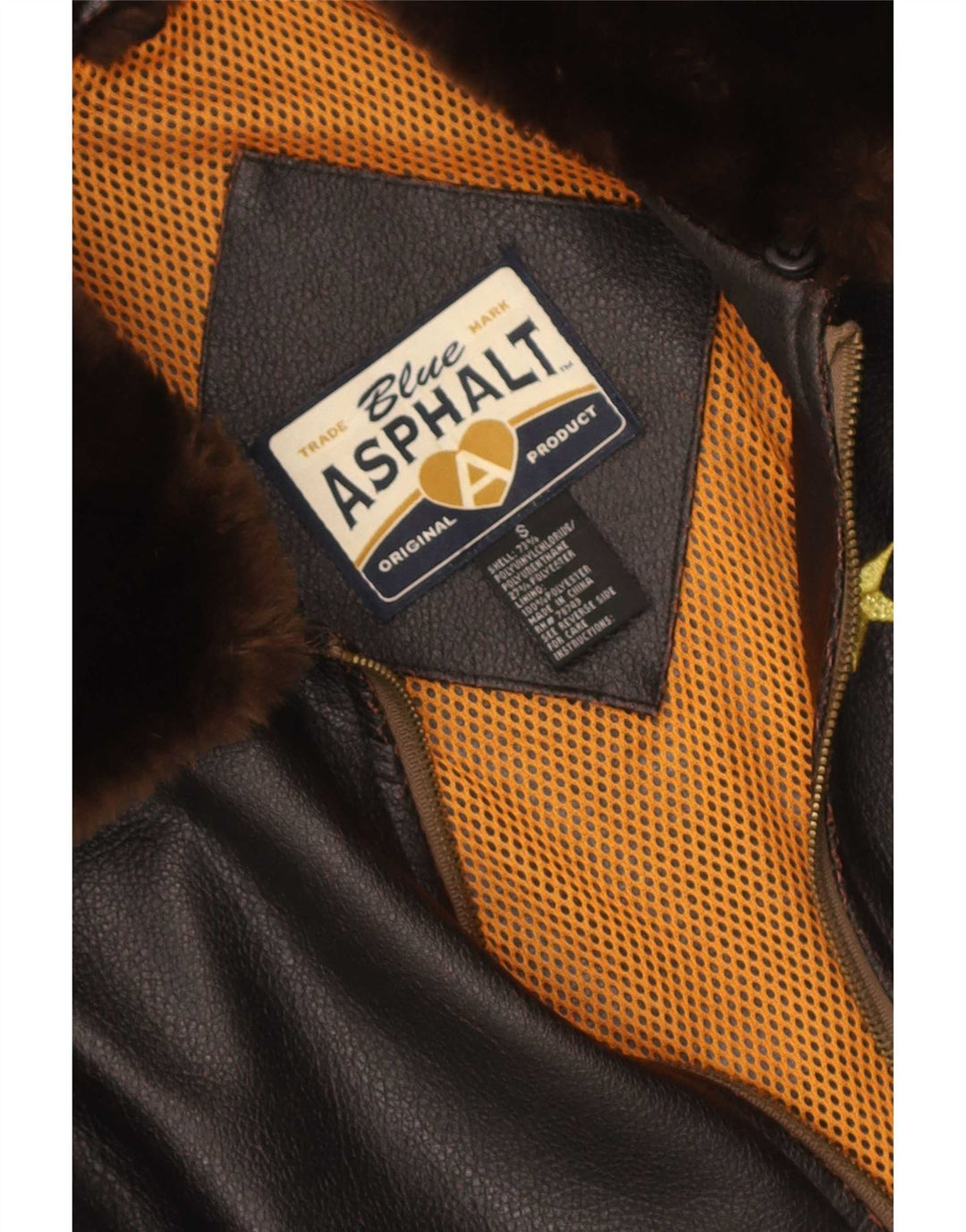 Blue Asphalt Damen-Bomberjacke mit Grafik, UK 10, Größe S, Braun, Farbblock