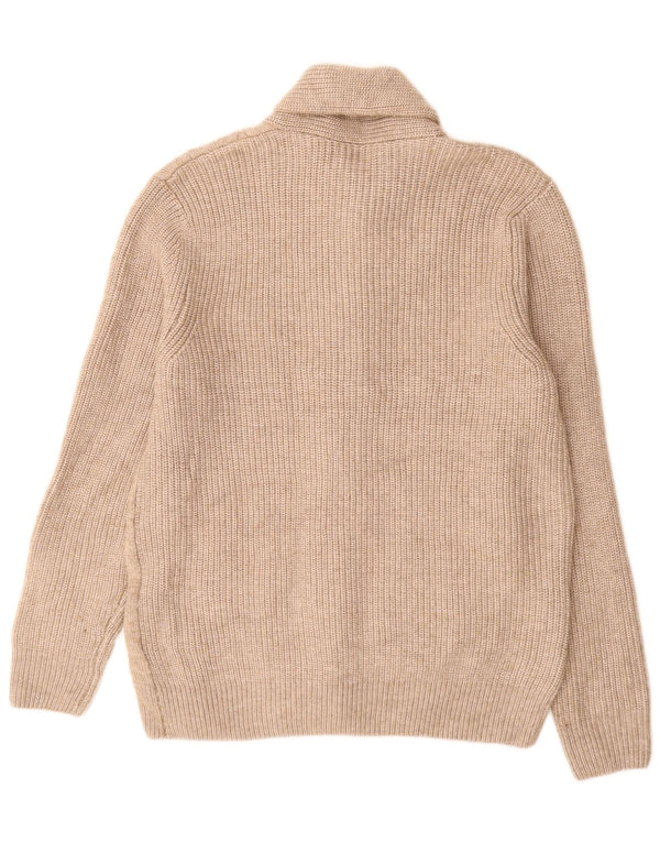 Marks & Spencer Herren-Strickjacke, groß, beige, Polyester