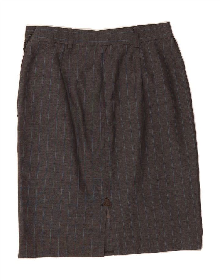 ICEBERG Womens Straight Skirt W30 Medium Grey Striped Vintage Iceberg and Second-Hand Iceberg from Messina Hembry 