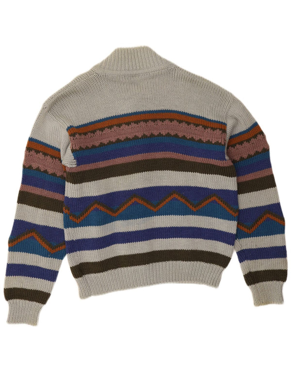 Vintage Herren Cardigan Pullover XL Bunt gestreift