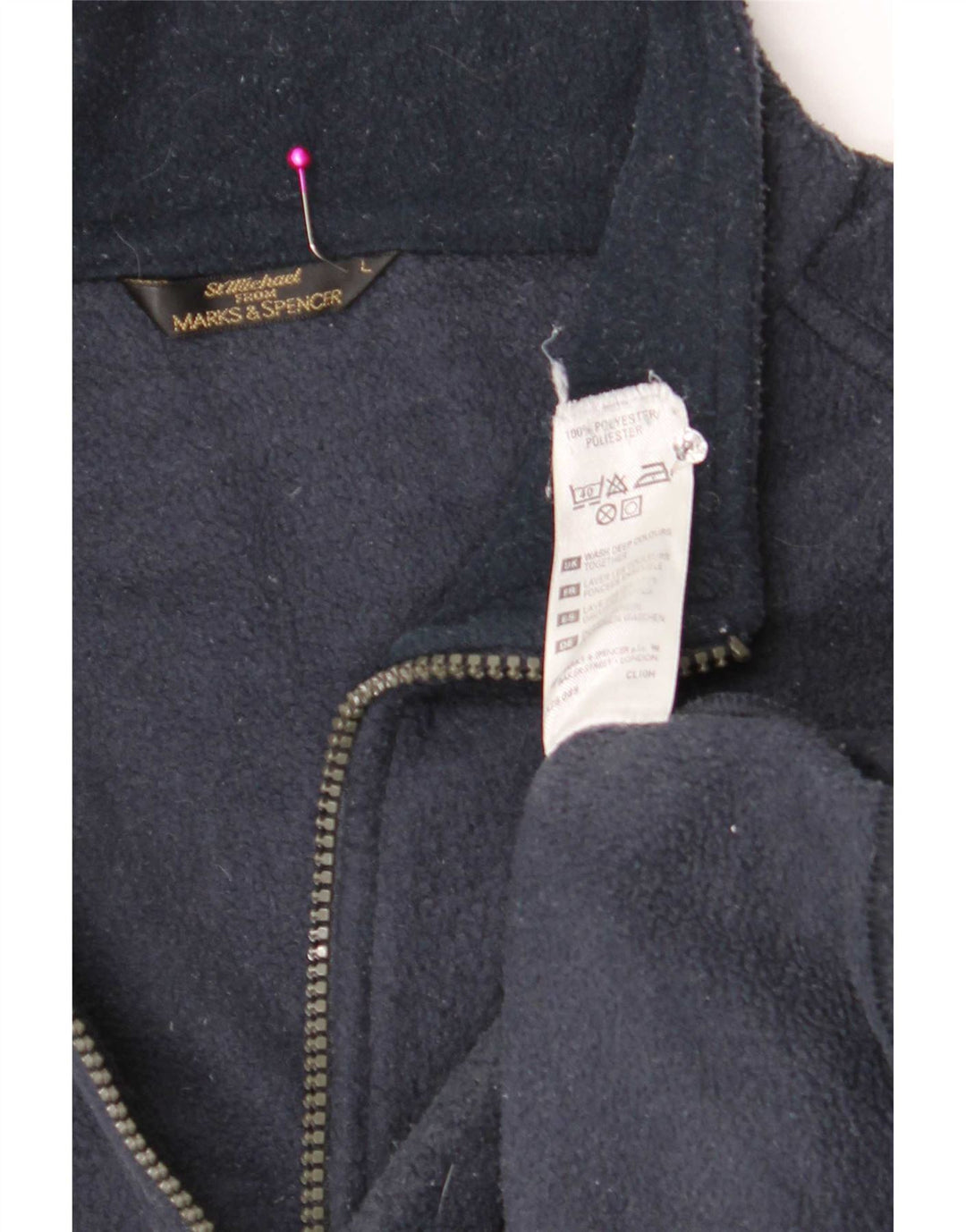 Marks & Spencer Herren St. Michael Fleecejacke UK 40 Large Marineblau