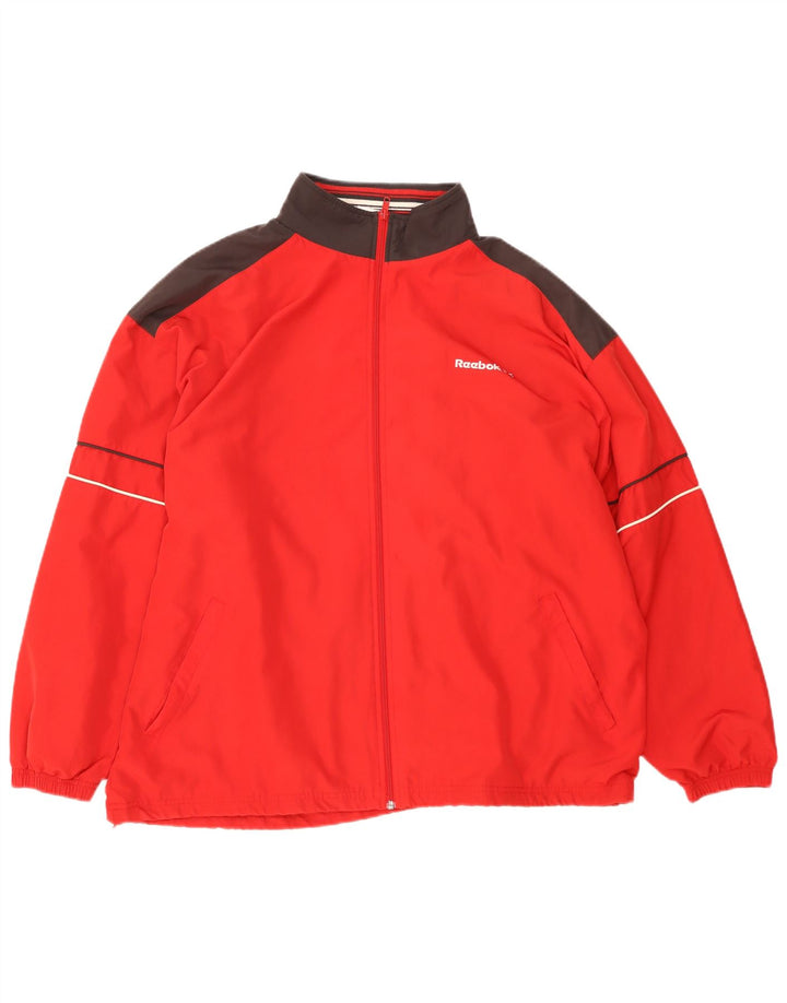 Reebok Herren Regenjacke UK 42 XL Rot Colourblock Polyester