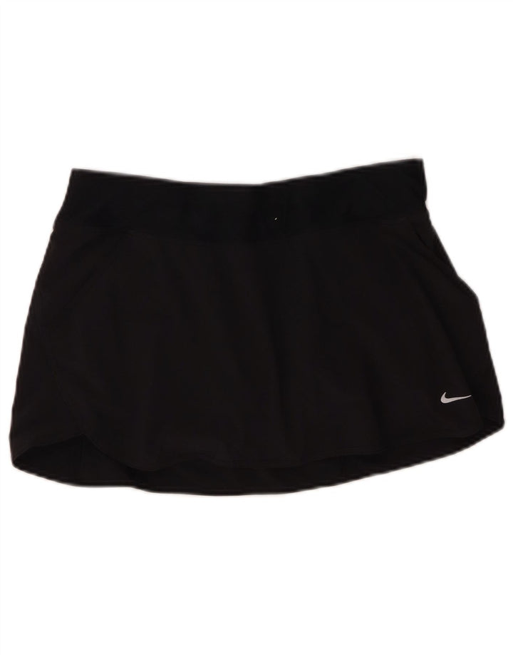 Nike Damen Dri Fit Skort UK 14 Mittelschwarzes Polyester