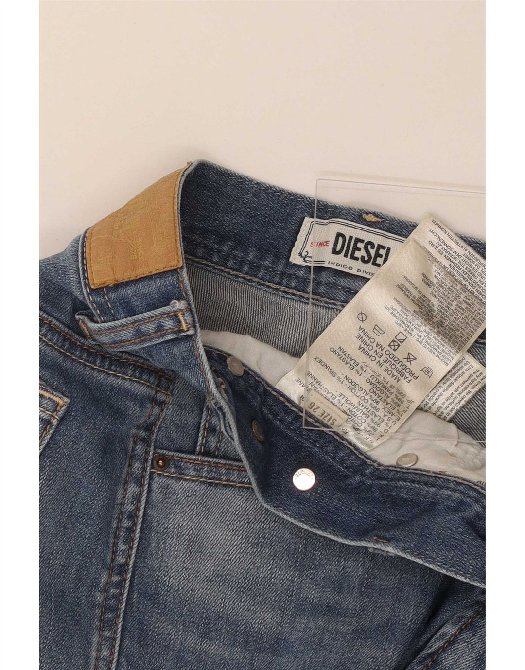Diesel Damen-Jeansshorts, Größe S, W26, Blau, Baumwolle