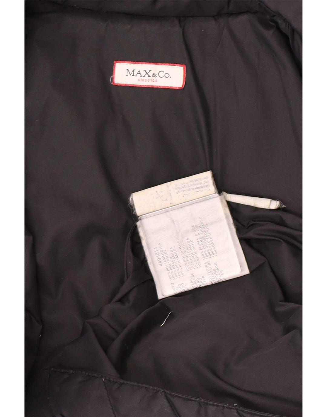 Max & Co. Wattierter Damenmantel UK 12 Medium Schwarz Polyamid