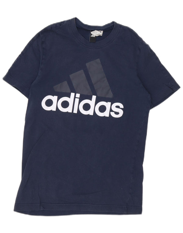 Adidas Herren Grafik T-Shirt Top XS Marineblau Baumwolle