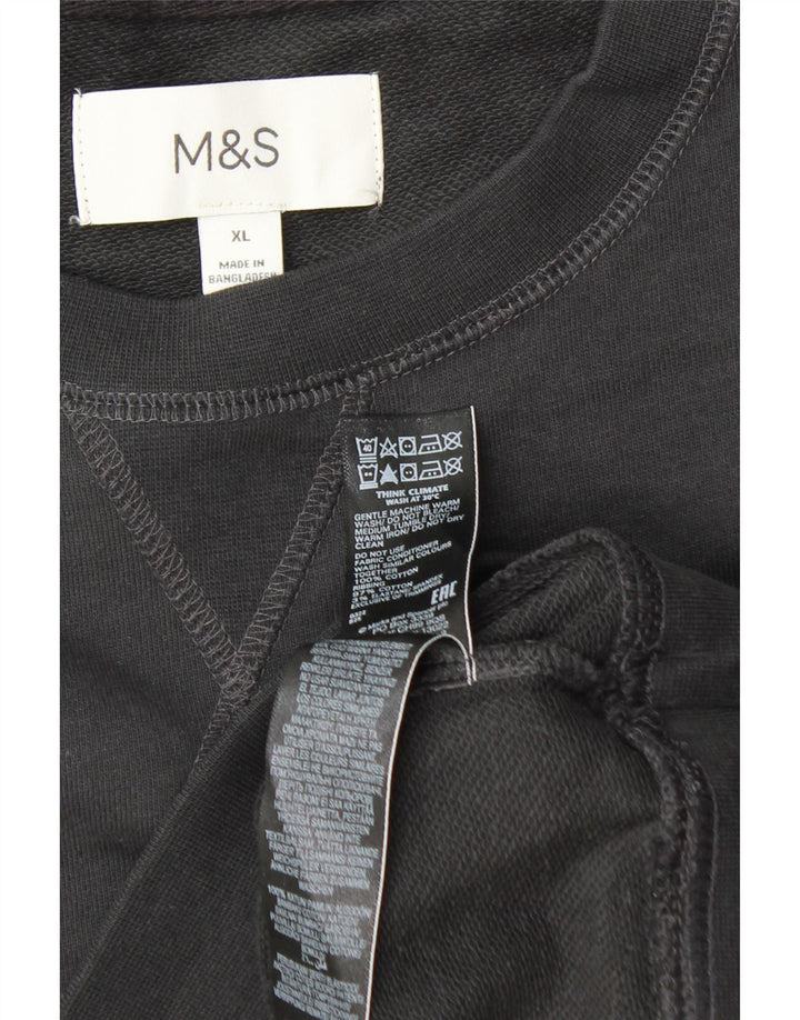 MARKS & SPENCER Herren Sweatshirt Pullover XL Schwarz Baumwolle