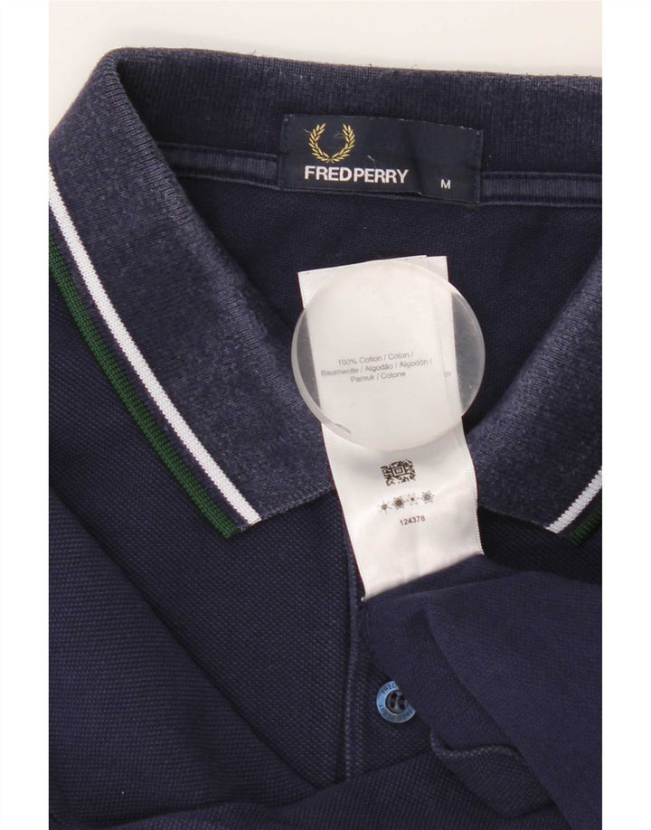 Fred Perry Herren-Poloshirt, mittelmarineblaue Baumwolle