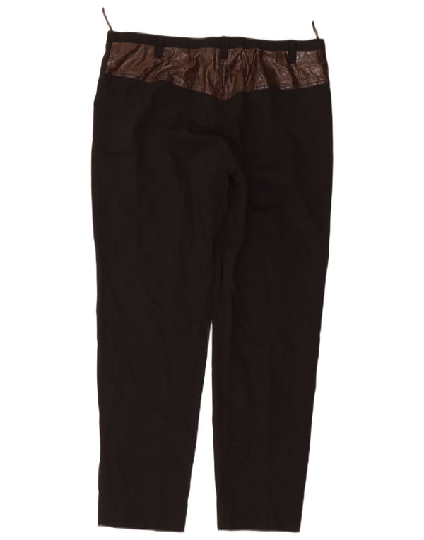 Prada Damen-Anzughose mit hoher Taille und schmaler Passform, Größe 46, Größe L W34 L28, Braun