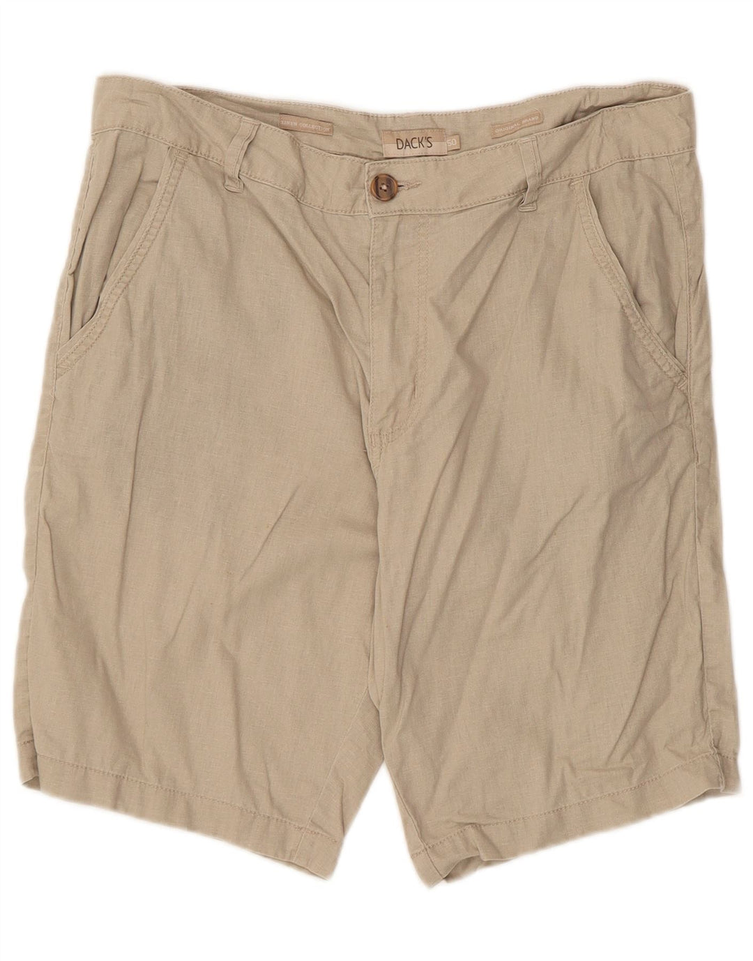 Dack's Herren-Chinoshorts IT 50 Large W36 Beige Leinen