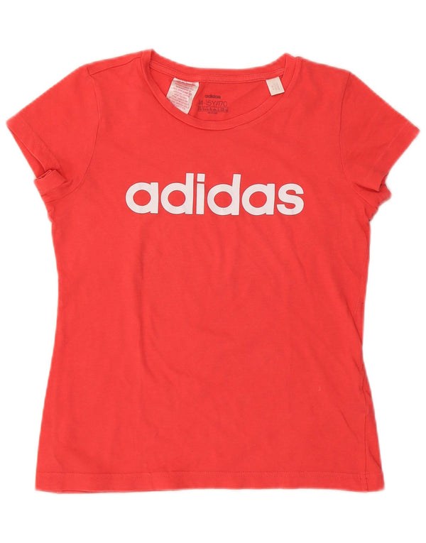 ADIDAS T-Shirt mit Grafik für Mädchen, 14–15 Jahre, rote Baumwolle