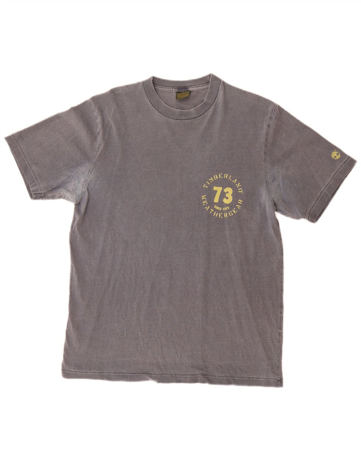 Timberland Herren T-Shirt-Oberteil aus mittelgrauer Baumwolle