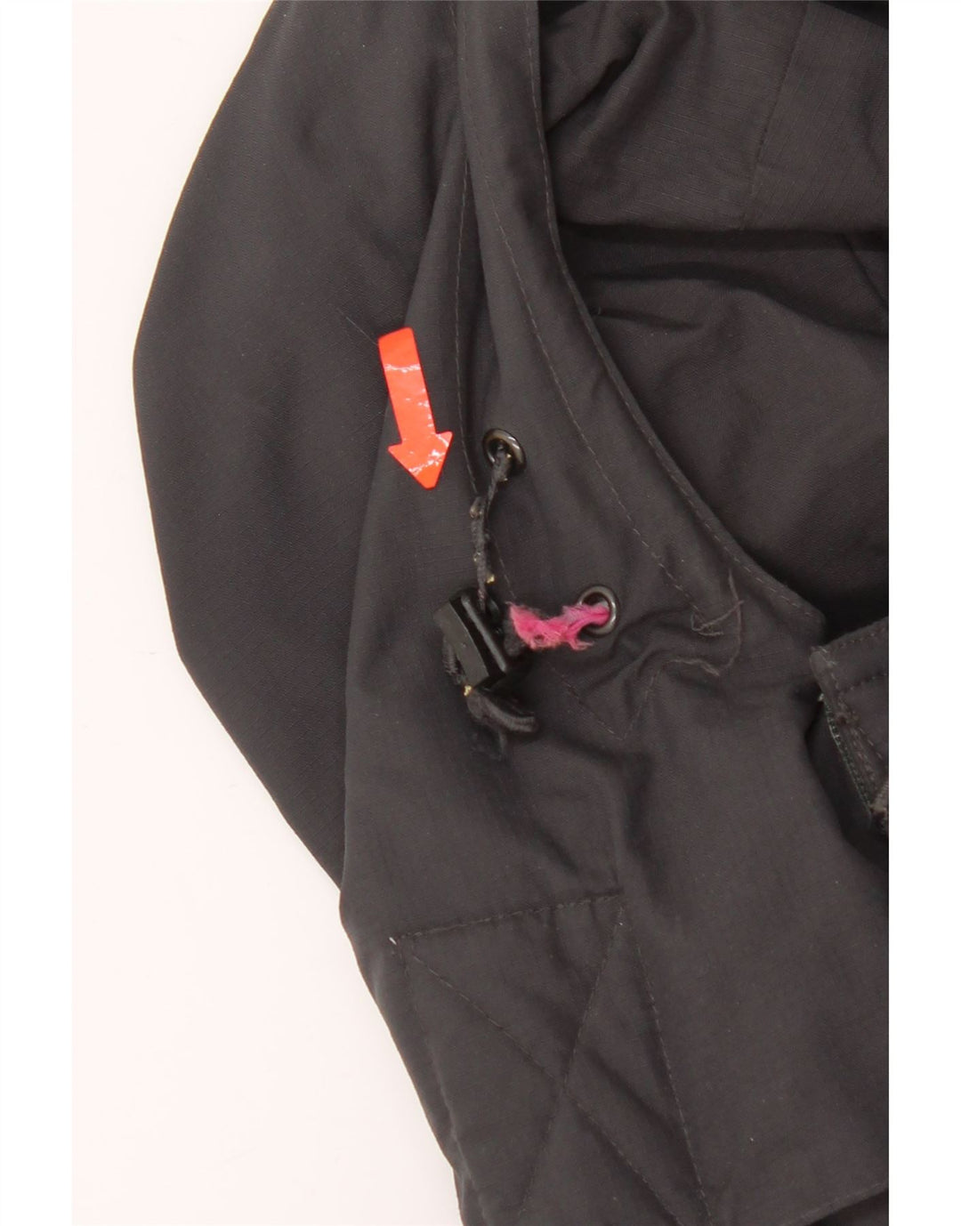 Superdry Damen-Windbreakerjacke mit Kapuze, UK 18 XL, graues Nylon