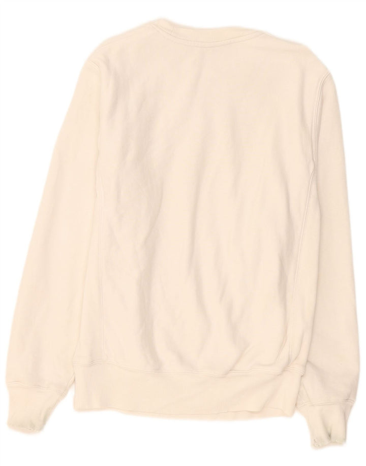 Champion Herren Reverse Weave Sweatshirt, Pullover, Größe S, weiße Baumwolle