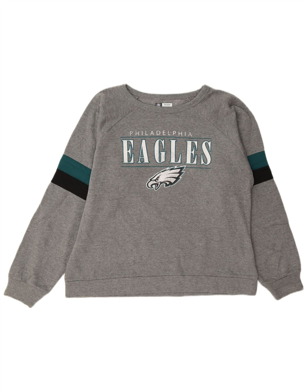 NFL Damen Philadelphia Eagles Sweatshirt Pullover UK 16 Large Grau
