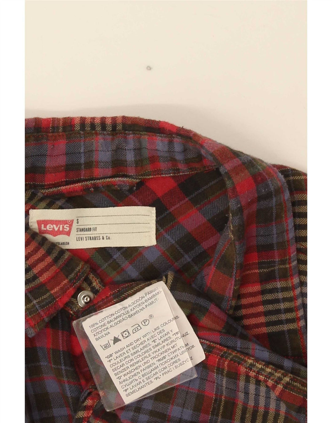 Levi's Herren-Flanellhemd mit Standard-Passform, klein, mehrfarbig, kariert, Baumwolle