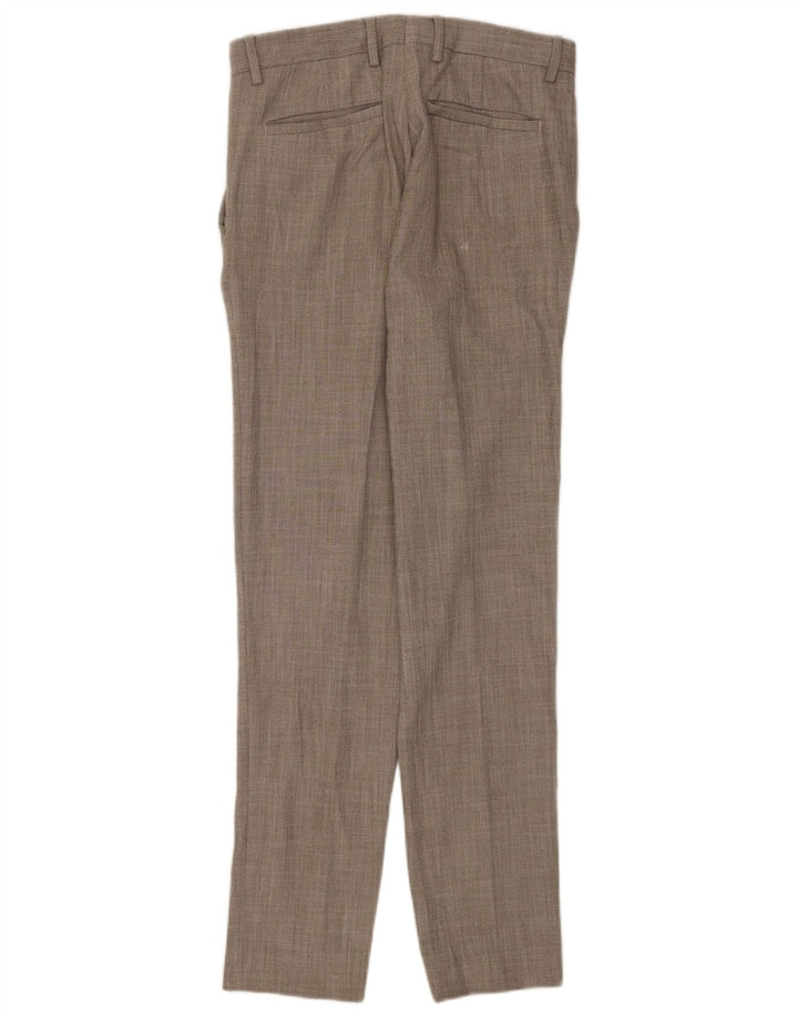 Gerade Anzughose für Herren von Zara, EU 38, Größe S, W30, L32, Grau, Polyester