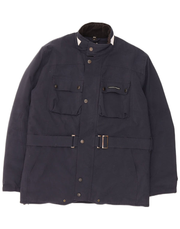 Tucano Urbano Mens Utility Jacket UK 42 XL Navy Blue Colourblock Nylon