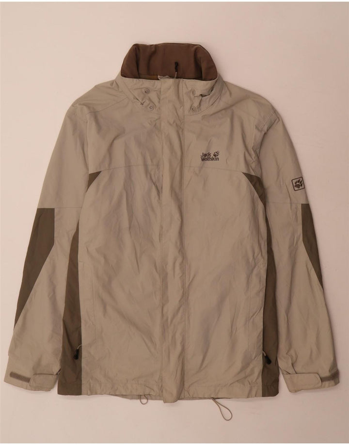 Jack Wolfskin Herren Regenjacke UK 44/46 XL Beige Colourblock Polyamid