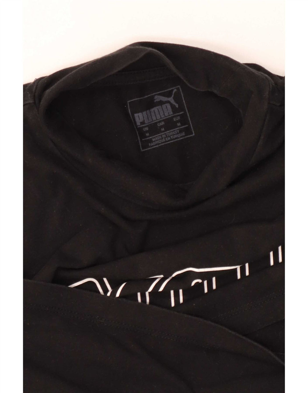 Puma Damen Crop Graphic Top Langarm UK 12 Medium Schwarz