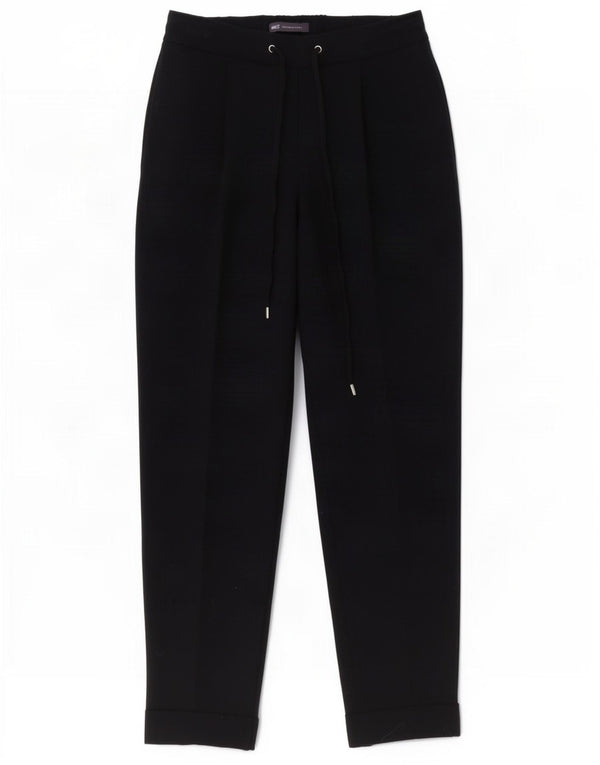 Marks & Spencer Womens Straight Casual Trousers UK 8 Small W28 L27 Black