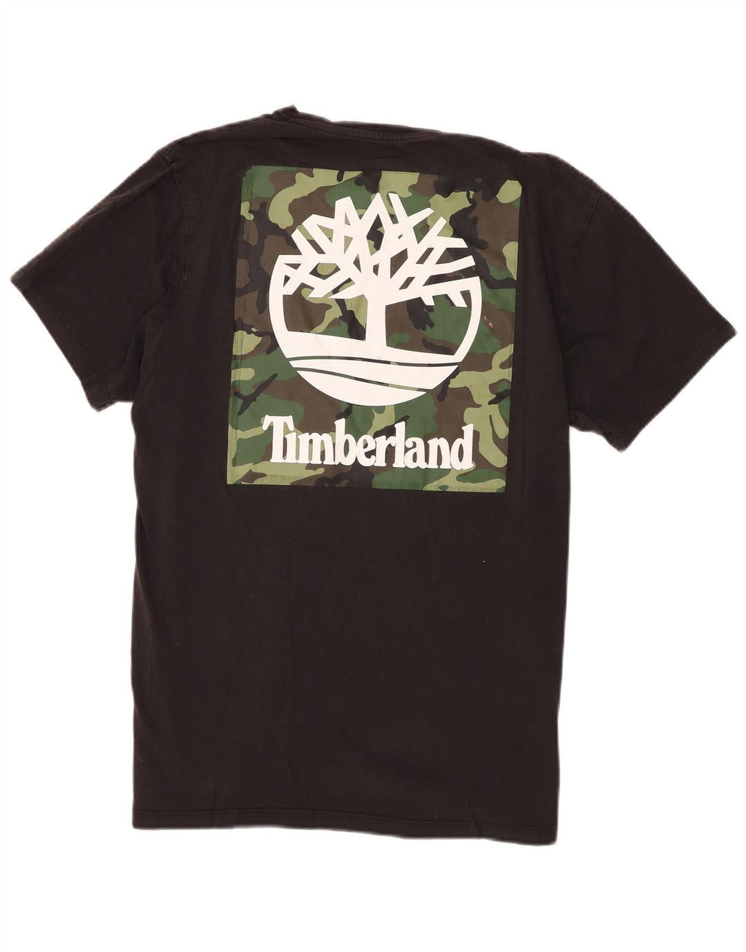 Timberland Herren-T-Shirt mit Grafik, Größe S, schwarze Baumwolle