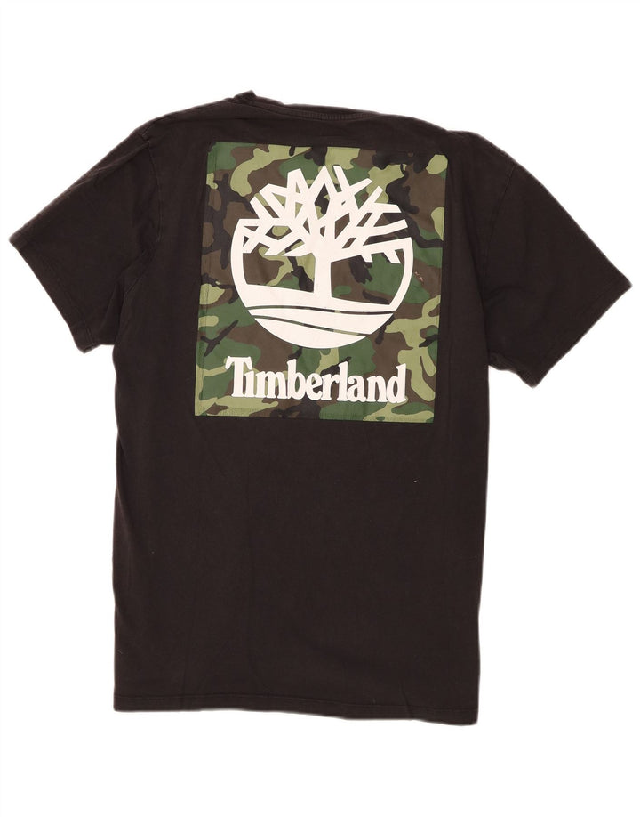 Timberland Herren-T-Shirt mit Grafik, Größe S, schwarze Baumwolle