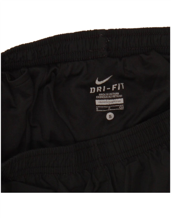 NIKE Damen Dri Fit Graphic Sport Shorts UK 8 Small Schwarz Farbblock