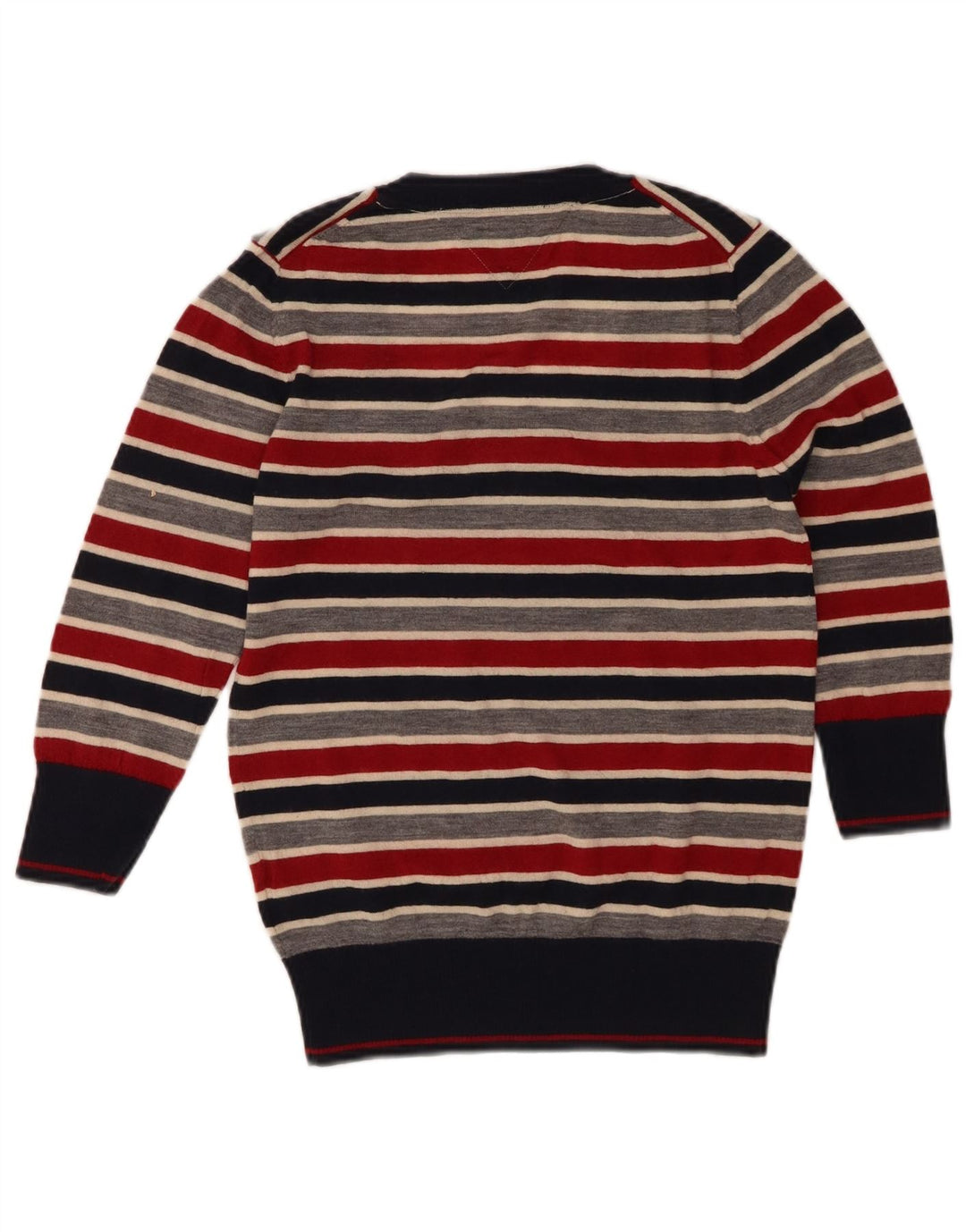 TOMMY HILFIGER Womens Boat Neck Jumper Sweater UK 12 Medium Multicoloured