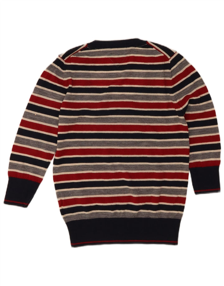 TOMMY HILFIGER Womens Boat Neck Jumper Sweater UK 12 Medium Multicoloured