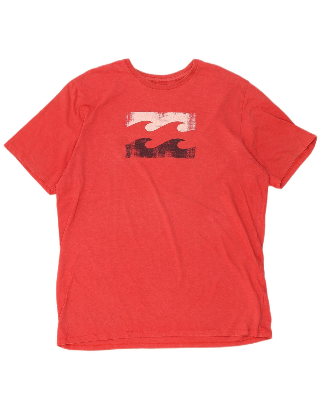 BILLABONG Herren Grafik-T-Shirt-Oberteil XL aus roter Baumwolle