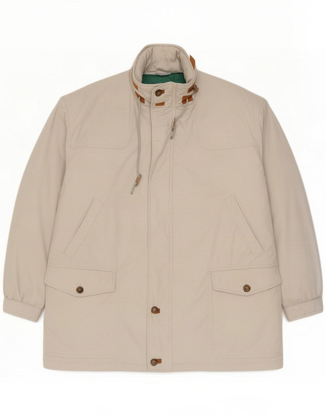 Wampum Herren-Utility-Jacke mit Kapuze, UK 40, große graue Viskose