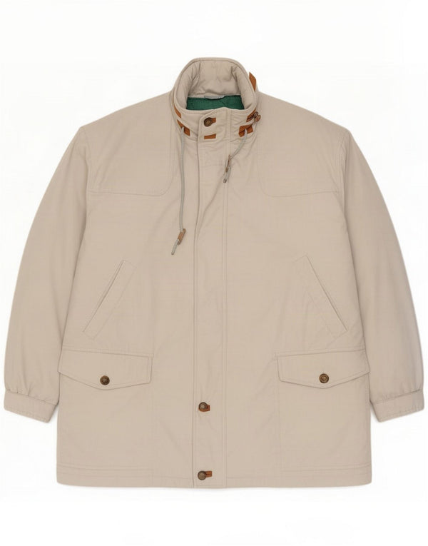 Wampum Herren-Utility-Jacke mit Kapuze, UK 40, große graue Viskose