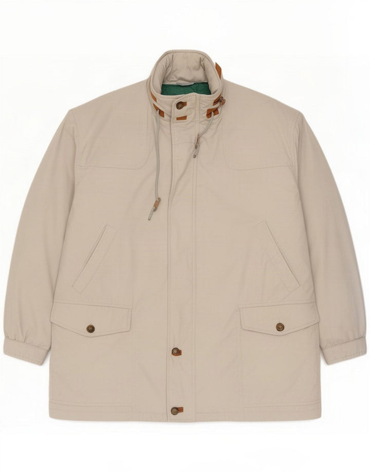Wampum Herren-Utility-Jacke mit Kapuze, UK 40, große graue Viskose