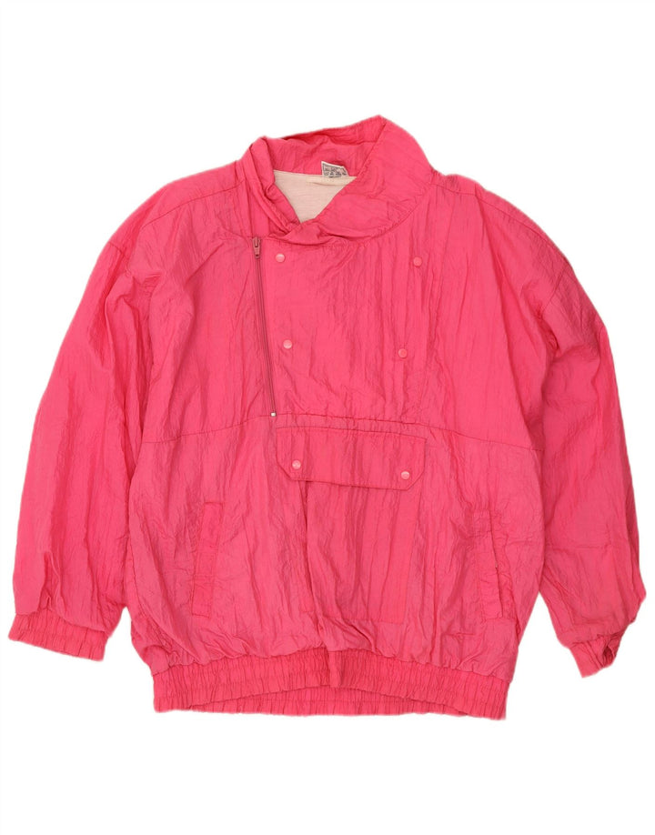 Vintage Herren Anorak Jacke UK 42/44 Großes rosa Nylon