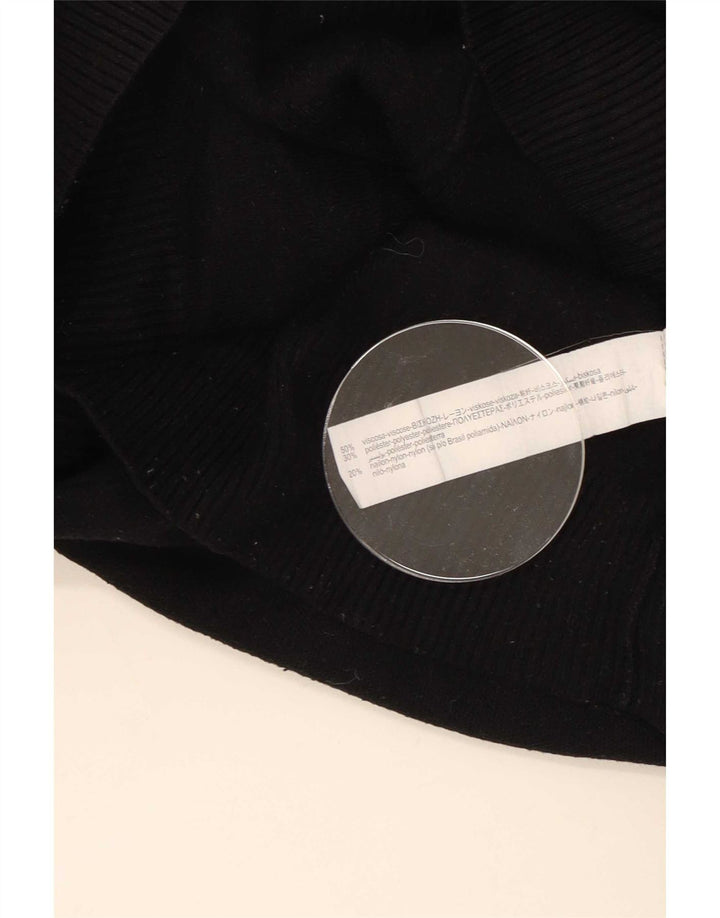 Zara Herren-Pullover mit Rundhalsausschnitt, groß, schwarze Viskose