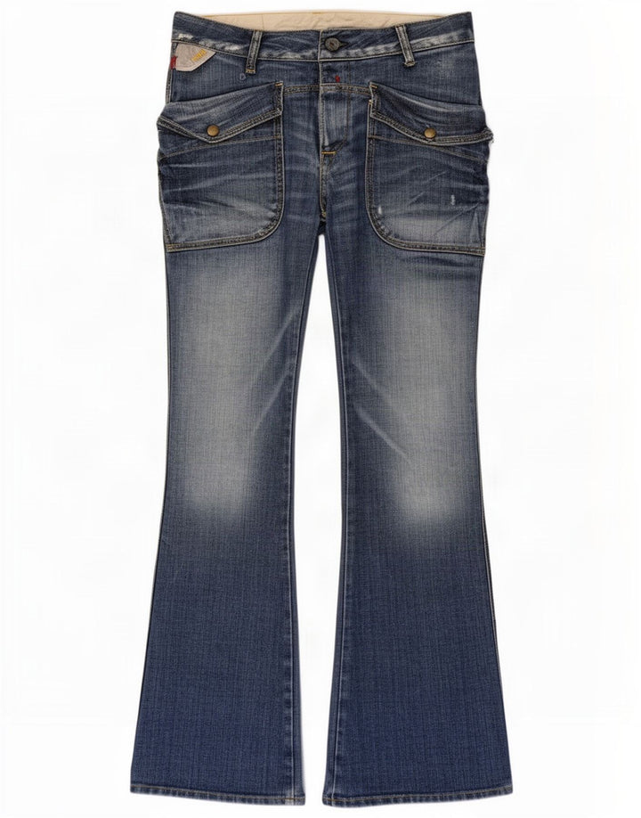 Replay Herren Cargo Bootcut Jeans W30 L32 Blaue Baumwolle