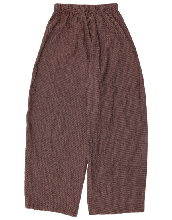 Zara Damen Haremshose Medium W30 L28 Braun kariertes Polyester