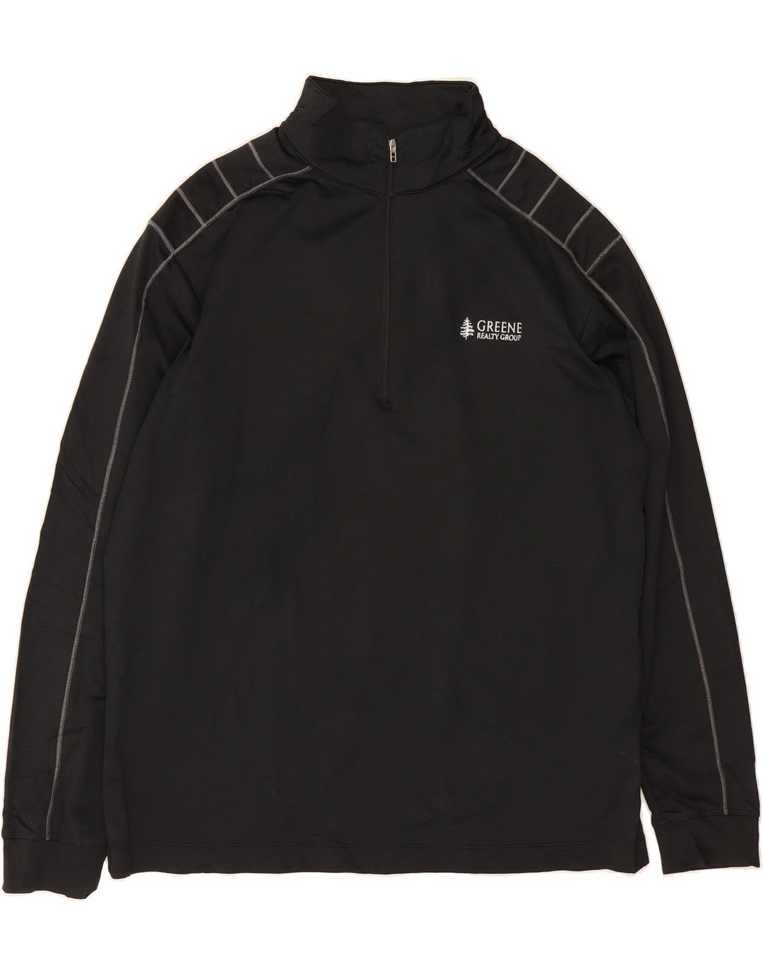 NIKE Mens Dri Fit Zip Neck Pullover Tracksuit Top Medium Black Polyester Vintage Nike and Second-Hand Nike from Messina Hembry 