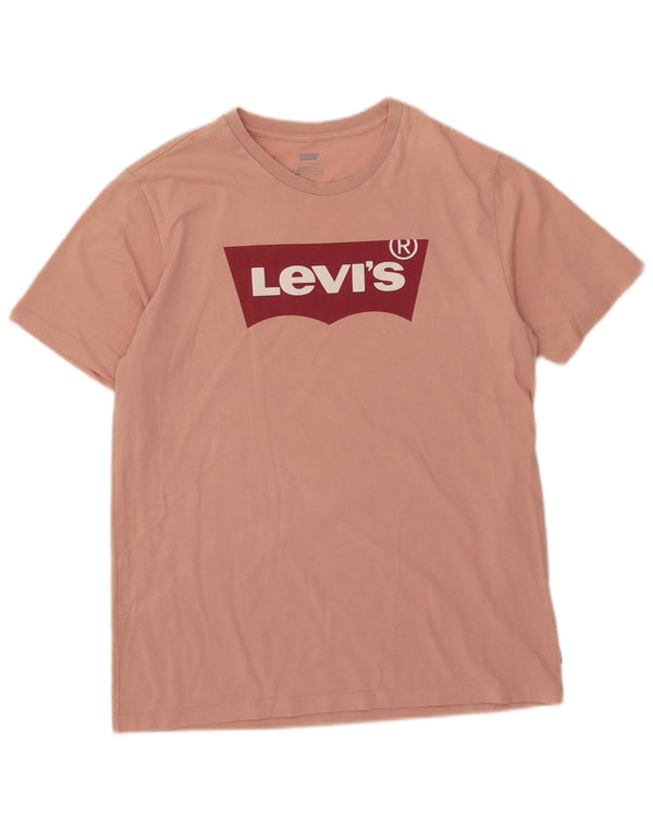 Levi's Herren-T-Shirt mit Grafik, Mittelrosa, Baumwolle
