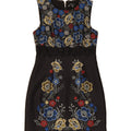 WAREHOUSE Womens Sleeveless Sheath Dress UK 12 Medium  Black Floral Vintage Warehouse and Second-Hand Warehouse from Messina Hembry 