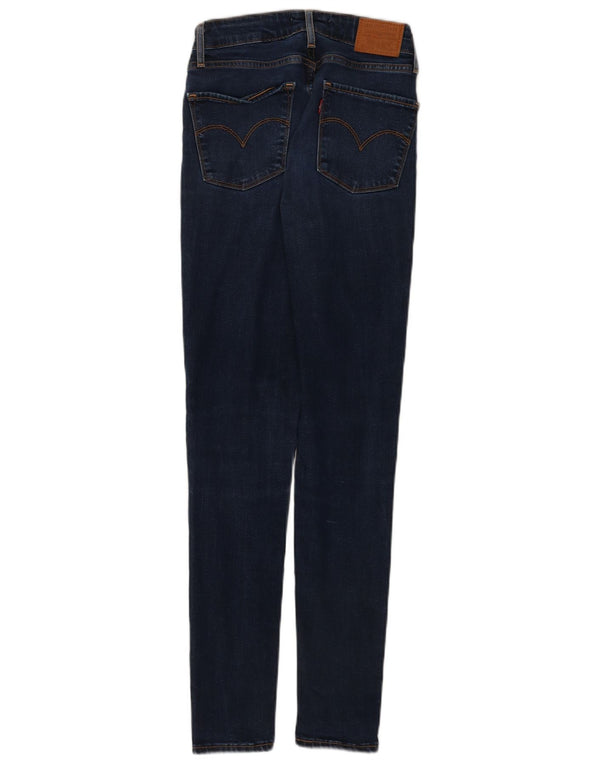 Levi's Damen 721 High Rise Skinny Jeans W26 L30 Marineblaues Lyocell