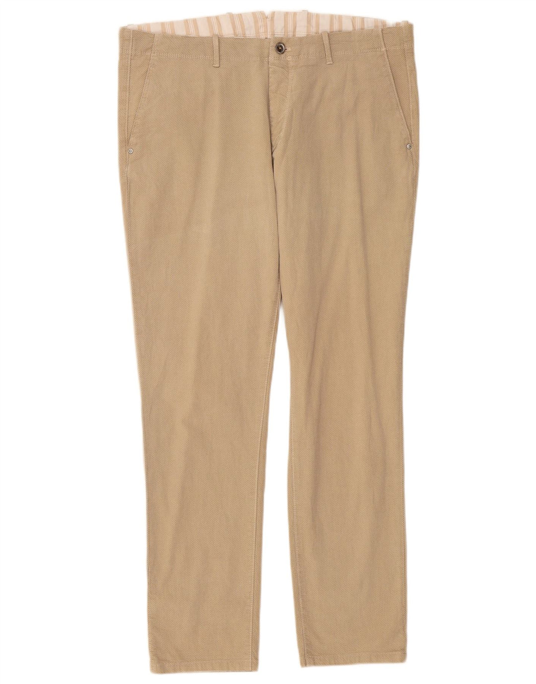 MASSIMO DUTTI Herren Slim Fit Chinohose EU 46 XL W36 L30 Beige Baumwolle