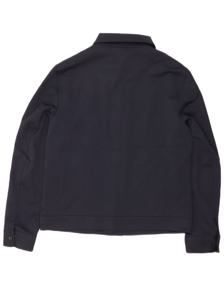 Zara Herren Bomberjacke UK 40 Large Marineblau Polyester